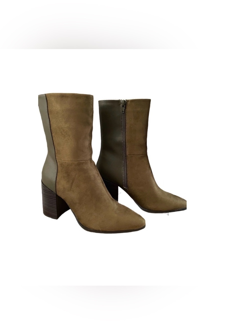 Journee Collection, sz 8.5 light brown,3.5" heel, mid calf, casual NWB boot!​​